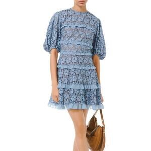 Michael Kors Blue Lace Mini Dress